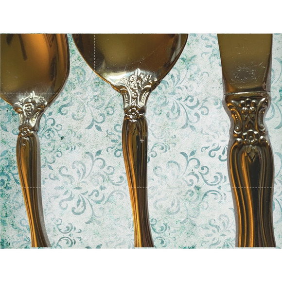 Oneida Michelangelo Stainless 5-Piece Setting Knife Fork Spoon Ornate Baroque - Picture 9 of 9